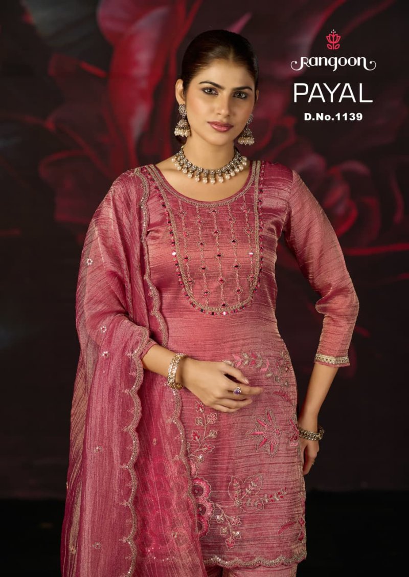 Payal By Rangoon Salsa Kurti With Bottom Dupatta